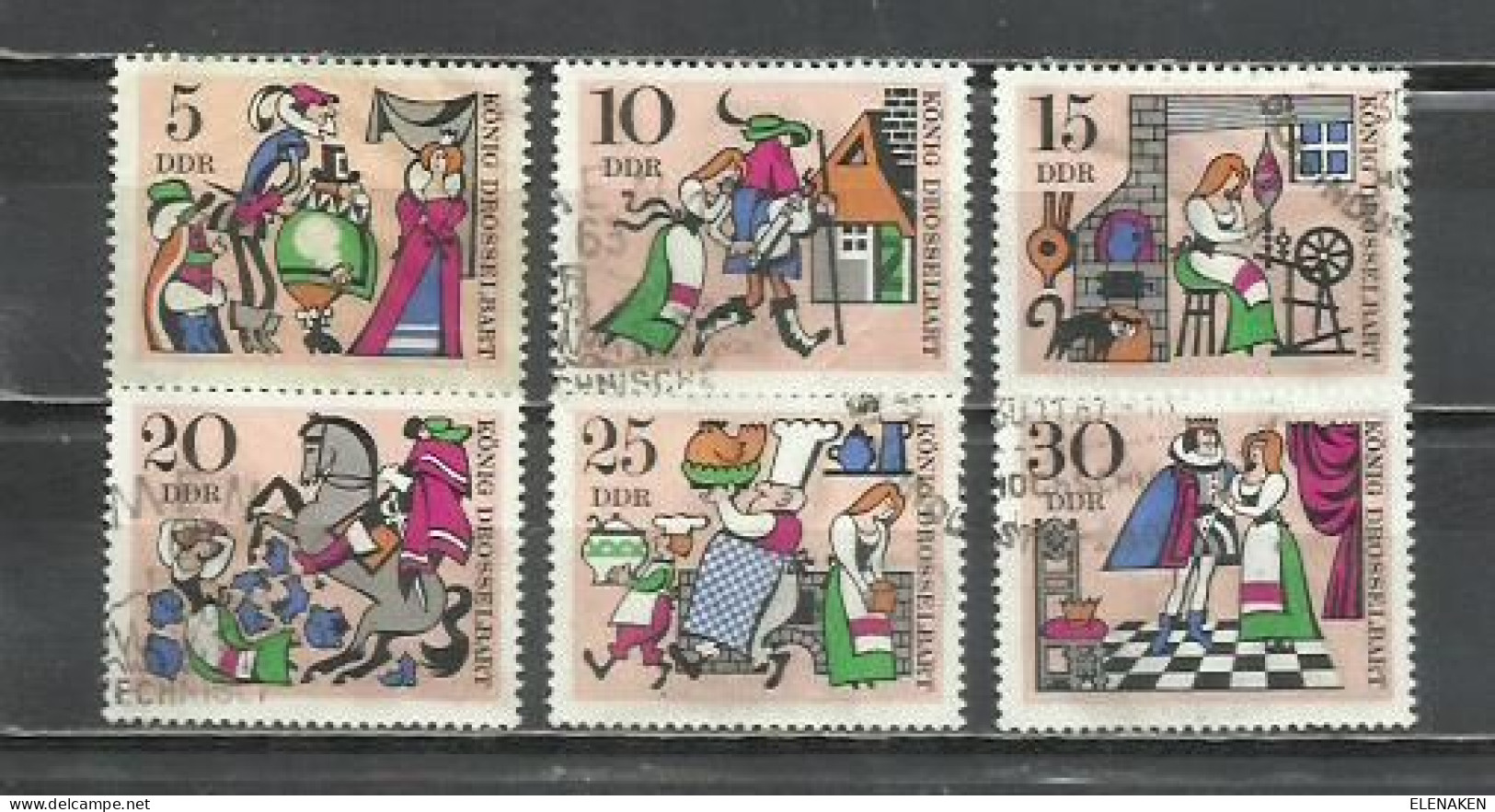 7565G-SERIE COMPLETA ALEMANIA DEMOCRATICA DDR 1967 Nº 1020/1025 CUENTOS LEYENDAS - Used Stamps