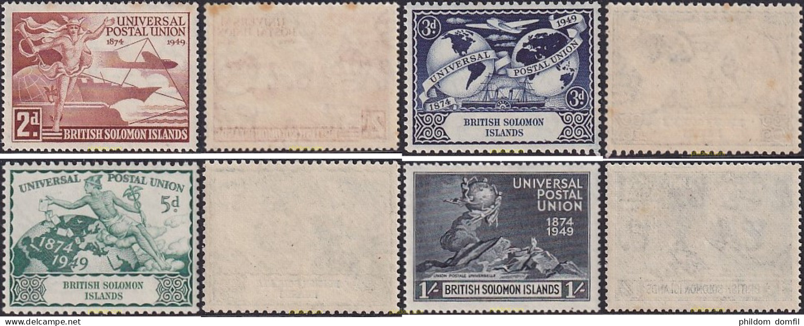 731042 MNH SALOMON 1949 75 ANIVERSARIO DE LA UPU - British Solomon Islands (...-1978)