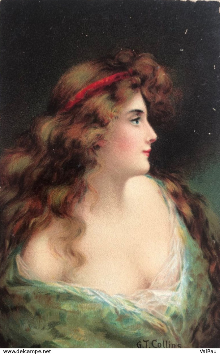 Portrait De Femme - G. T. Collins - CPA Illustration Couleur - Autres & Non Classés