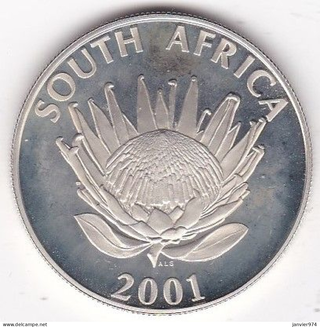 Afrique Du Sud 1 Rand 2001 Tourisme Train , En Argent, KM 231, En BE . 1784 Exemplaires. Avec Sa Capsule - South Africa