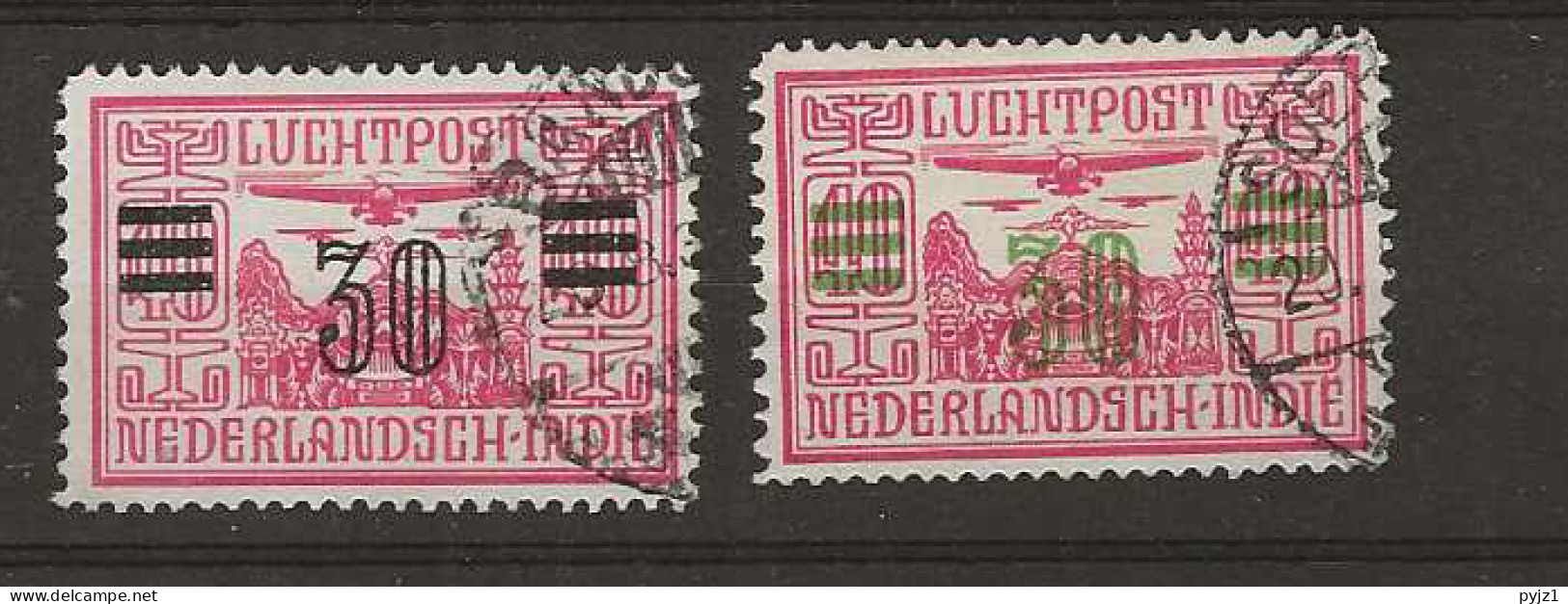 1930 USED Nederlands Indië Airmail NVPH LP 11-12 - Netherlands Indies