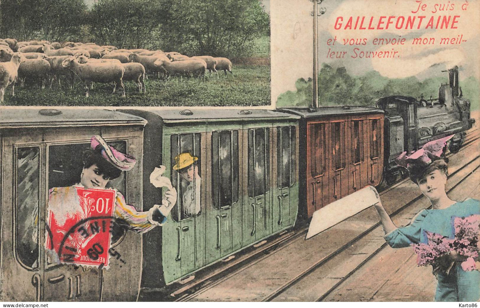 Gaillefontaine * Souvenir Du Village * Train Gare Wagons - Sonstige & Ohne Zuordnung