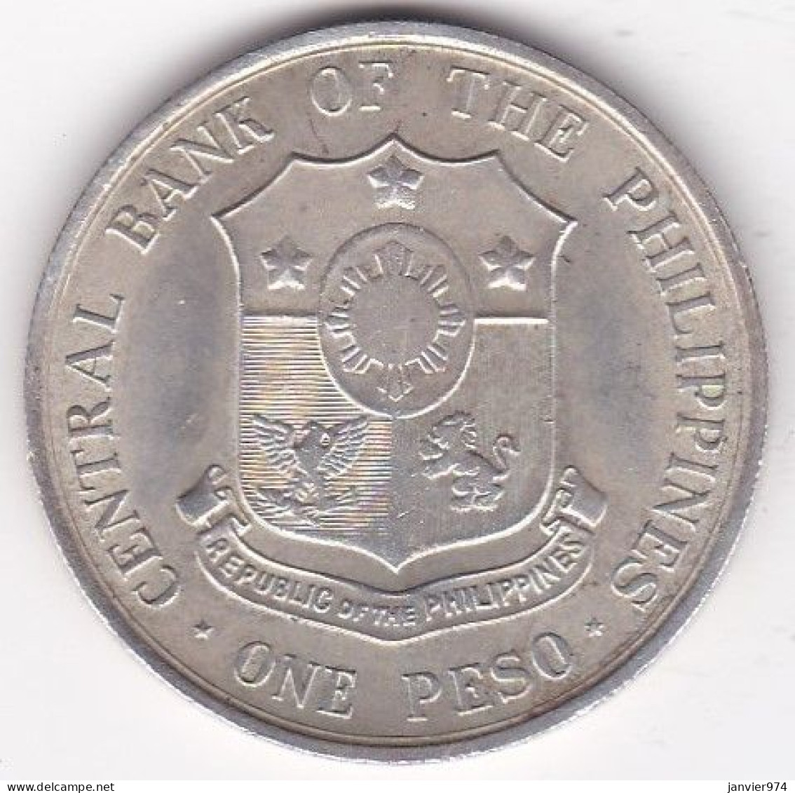 Philippines 1 Peso 1963 , Andrés Bonifacio, En Argent , KM# 193 - Filippine