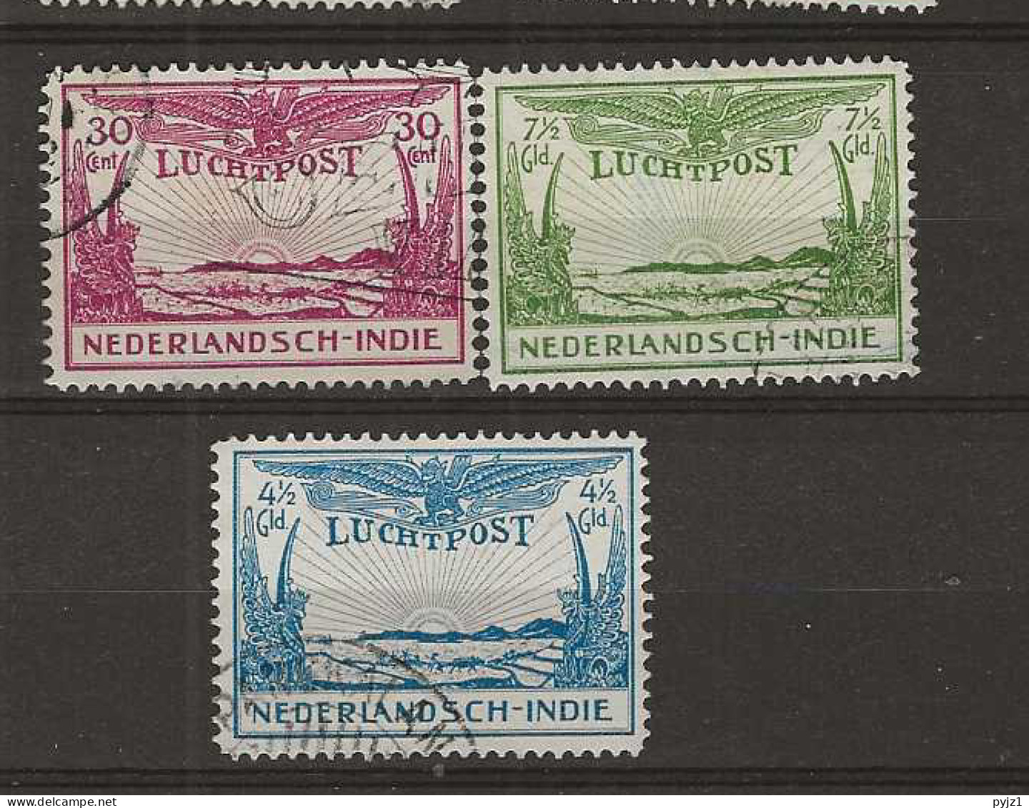 1931 USED Nederlands Indië Airmail NVPH LP 14-16 - Indes Néerlandaises