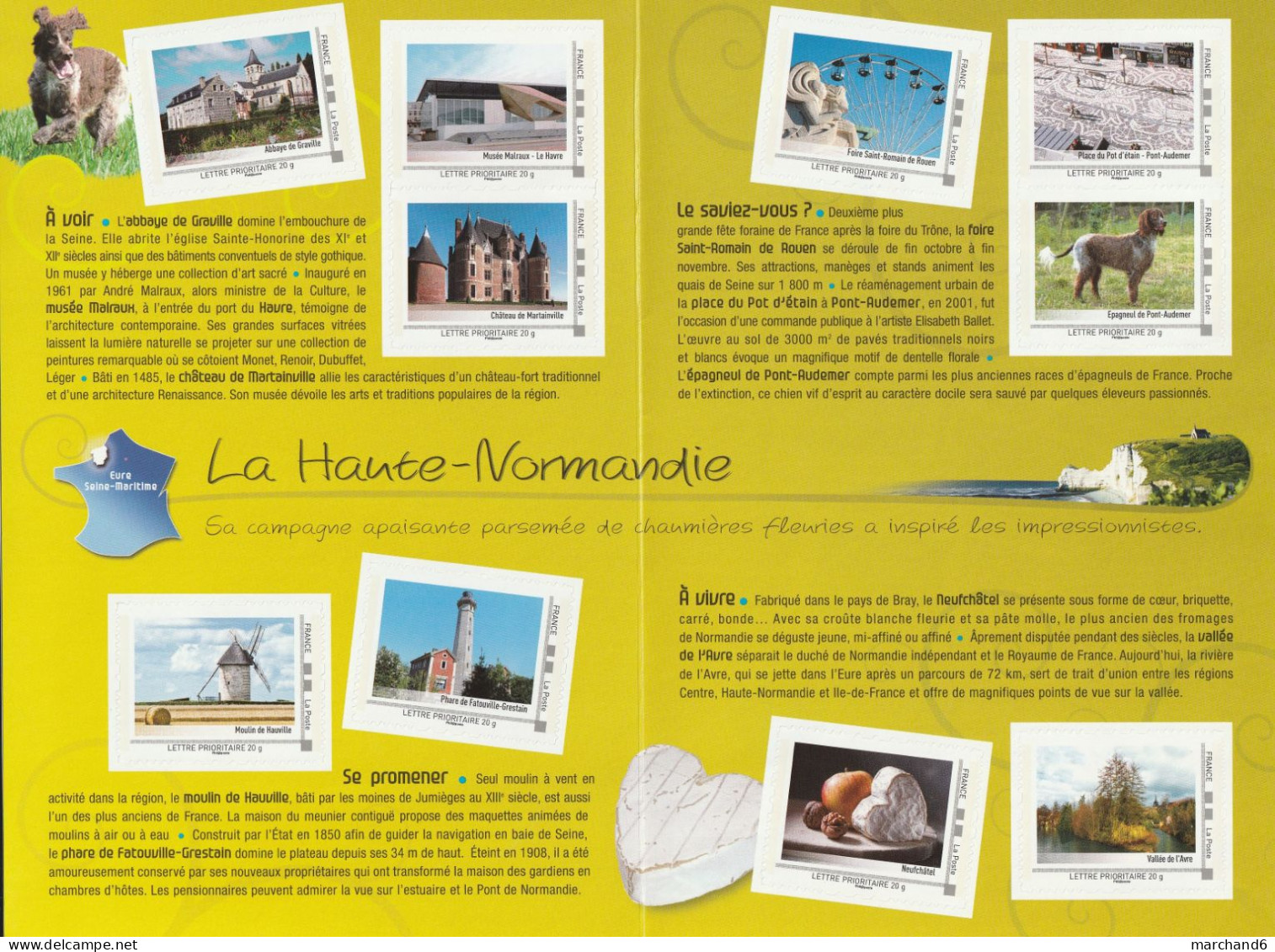 Feuillet Collector Haute Normandie La France Comme J Aime Série 3 France 2011 IDT L P 20gr 10 Timbres Autoadhésifs N°98 - Collectors