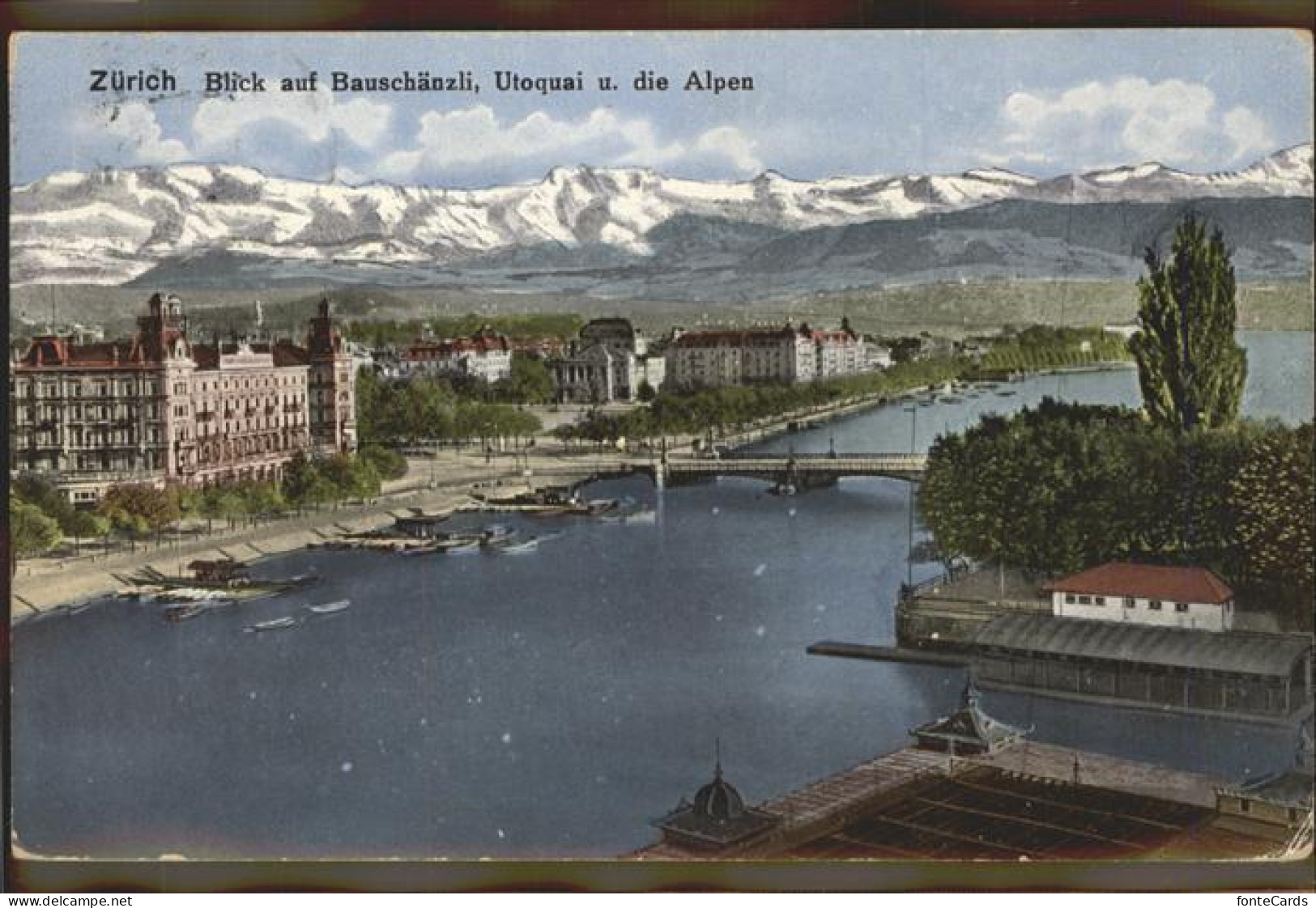 11294471 Zuerich Blick Auf Bauschaenzli Utoquai Alpen Zuerich - Other & Unclassified