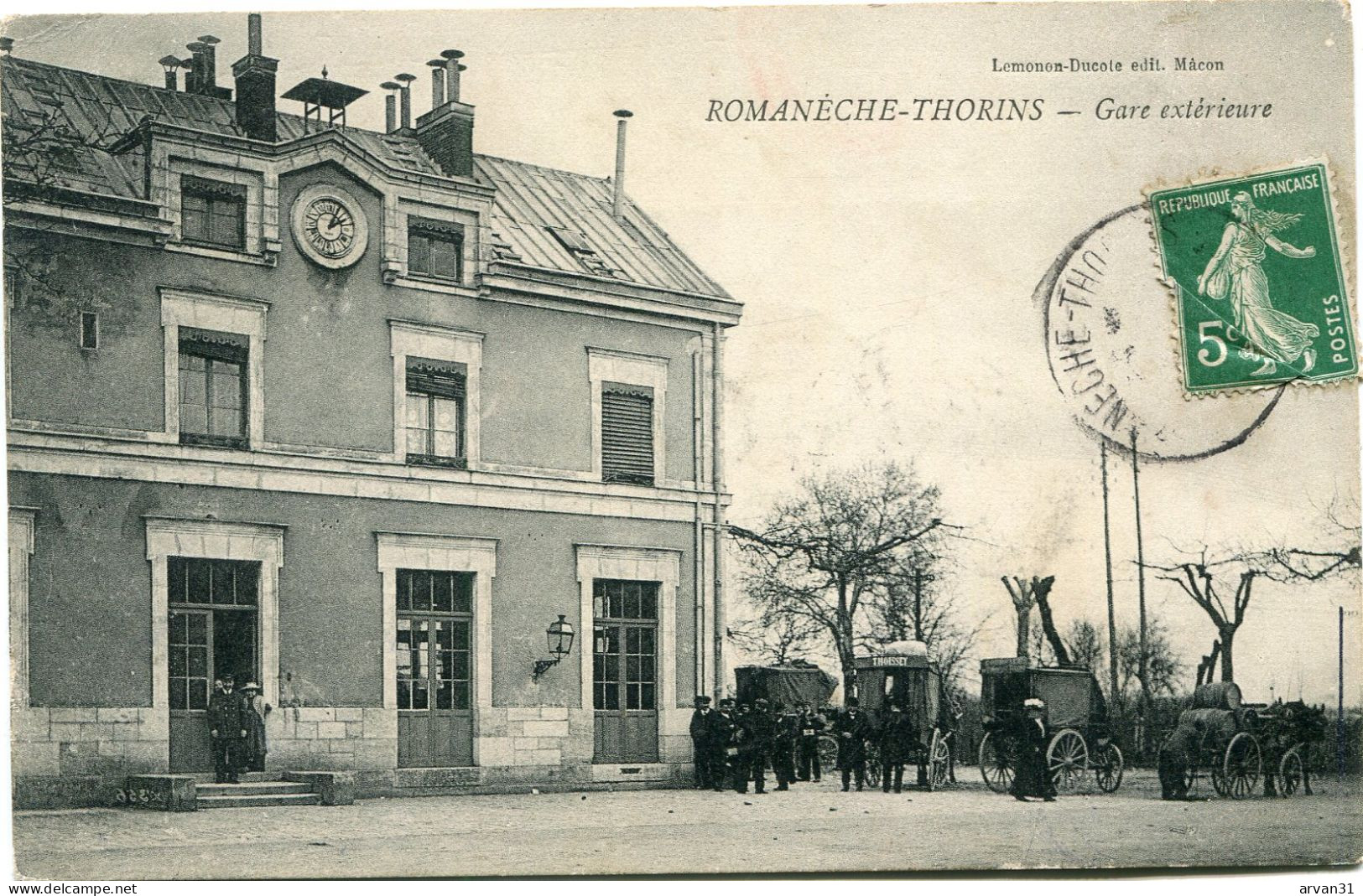 ROMANECHE THORINS - GARE EXTERIEURE  - BEAU CLICHE - - Autres & Non Classés