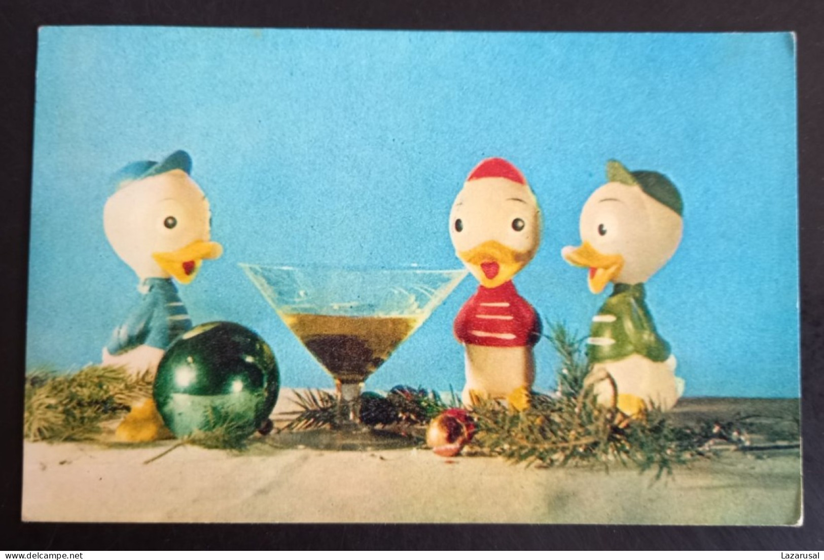 #P1   DISNEY, DONALD DUCK, HUEY, DEWEY AND LOUIE DUCK, Vintage Postcard - Sonstige & Ohne Zuordnung
