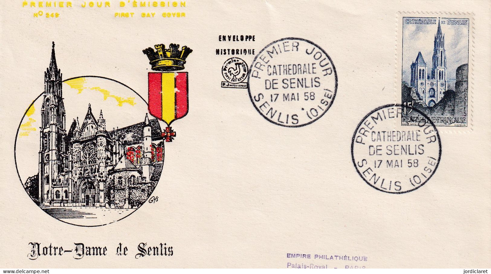 FDC 1958 SENLIS - 1950-1959