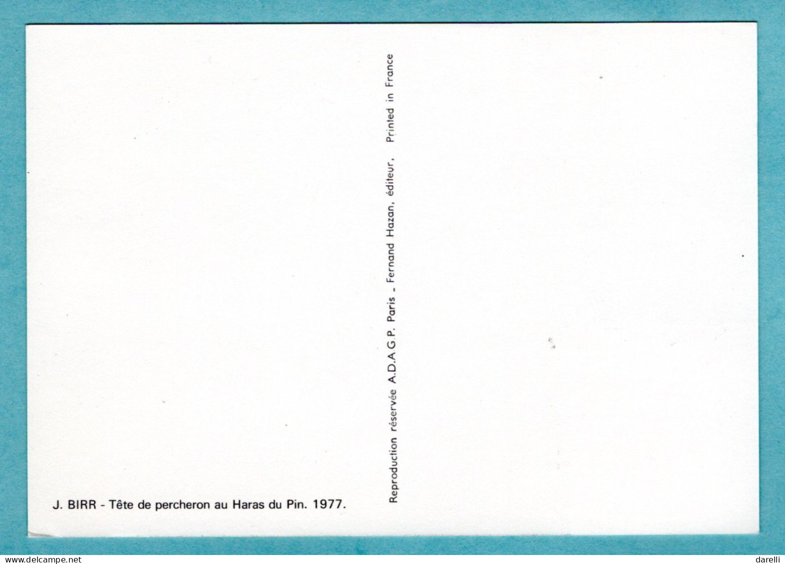 Carte Maximum 1978 - Jacques Birr - Percheron - YT 1982 - Paris - 1970-1979