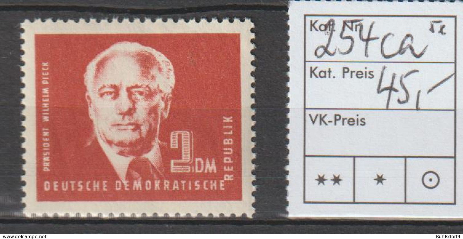 DDR Pieck I: 2 DM. In Ca-Farbe, **, Geprüft - Altri & Non Classificati