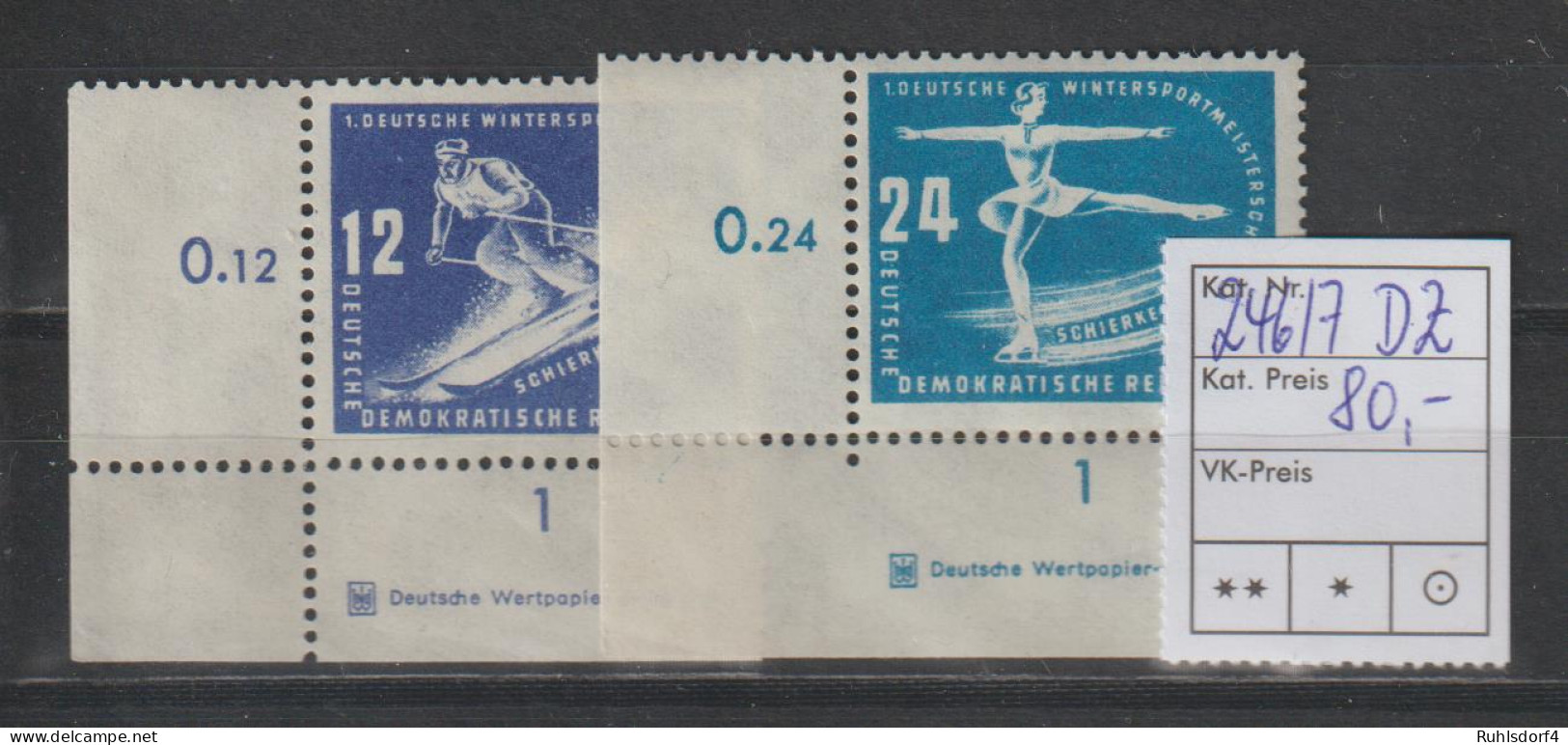 DDR-Druckvermerke: Wintersport Schierke 1950 - DZ -, ** - Autres & Non Classés