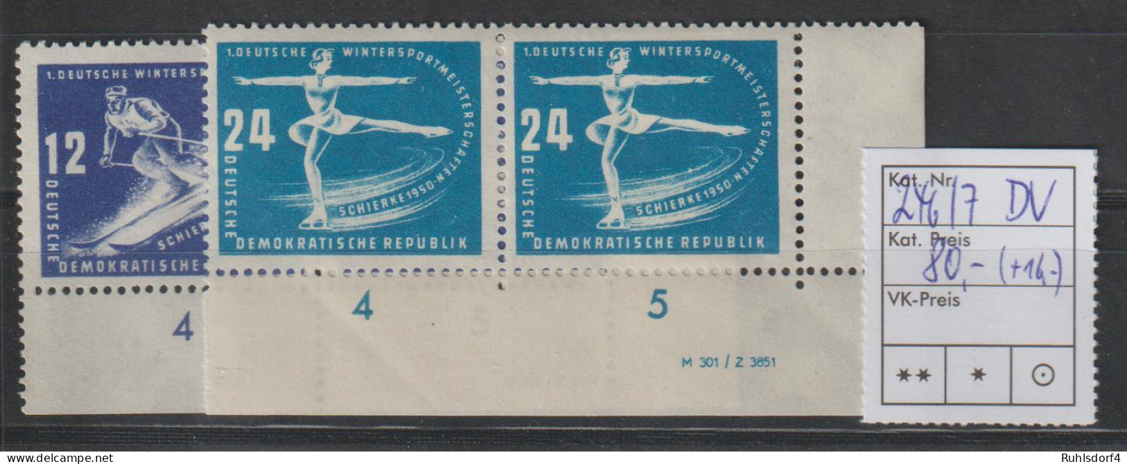 DDR-Druckvermerke: Wintersport Schierke 1950 - DV -, ** - Other & Unclassified