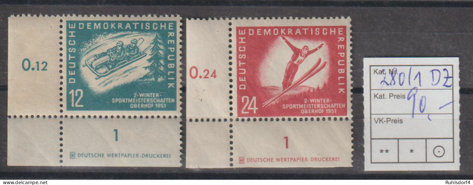 DDR-Druckvermerke: Wintersport Oberhof 1951, - DZ - , ** - Andere & Zonder Classificatie