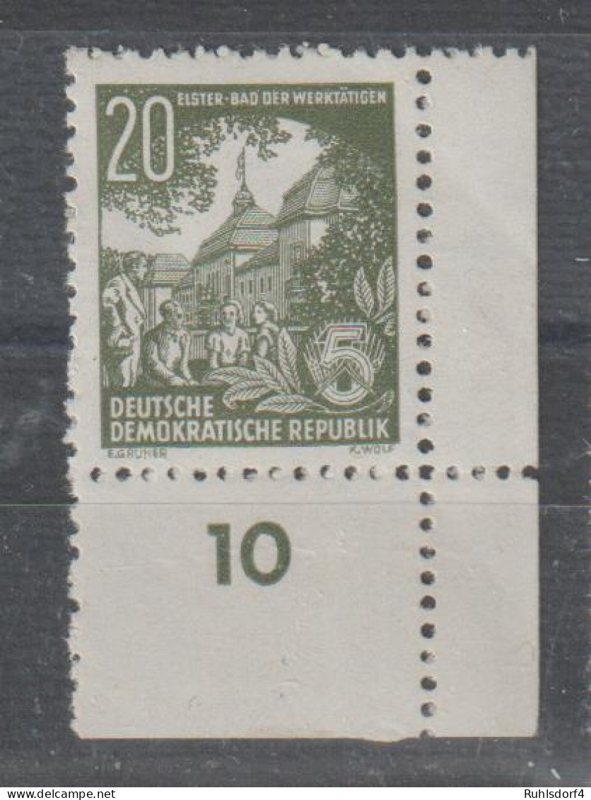 DDR: 20 Pfg. Fünfjahrplan II Mit Wasserzeichen Y, Eckrand, Geprüft - Variétés Et Curiosités