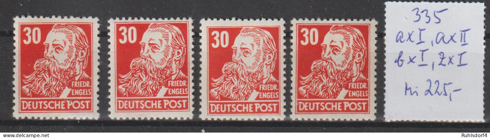 DDR Köpfe II Spezial: 30 Pfg. In 4 Farb-/WZ-Varianten, **, BPP-geprüft - Variétés Et Curiosités