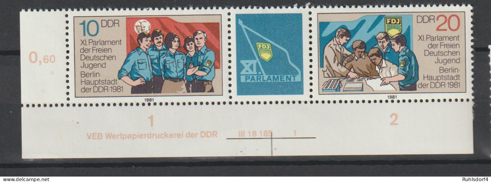 DDR Druckvermerke: Parlament Der FDJ (1981) - Andere & Zonder Classificatie