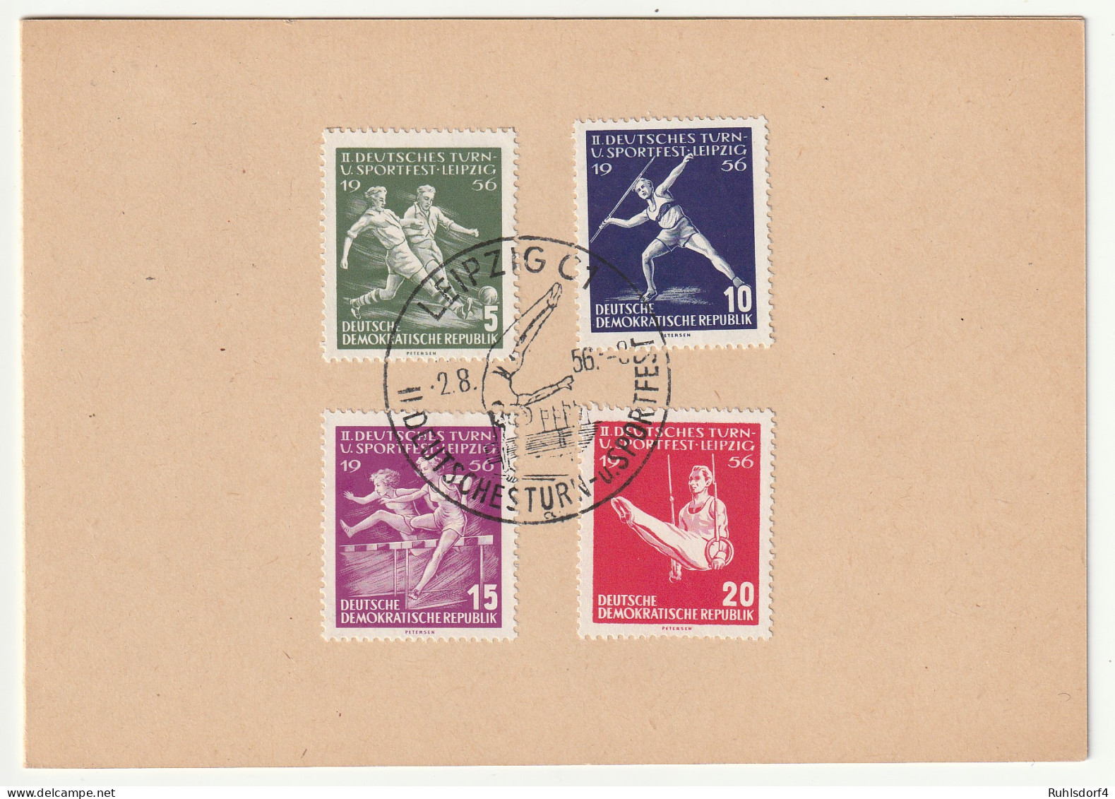 Gedenk-Karte II. Dt. Turn- Und Sportfest, 1956 - Altri & Non Classificati
