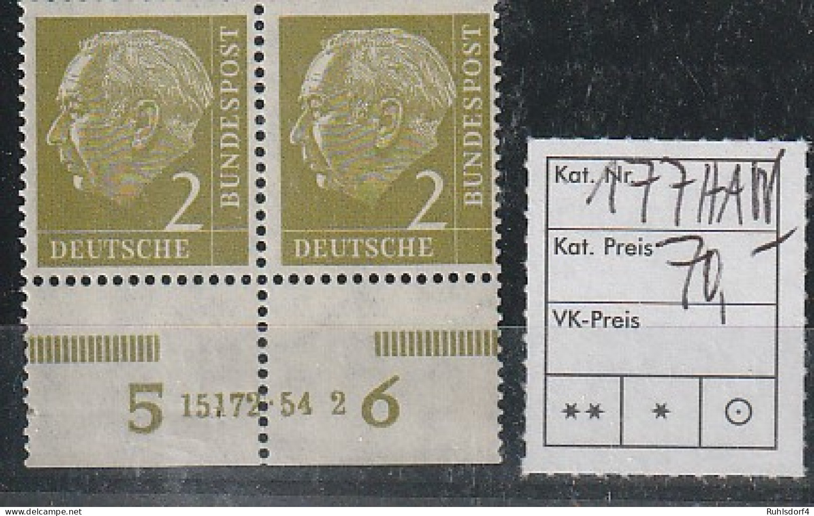 2 Pfennig Heuß Mit HAN, ** (MNH) - Autres & Non Classés