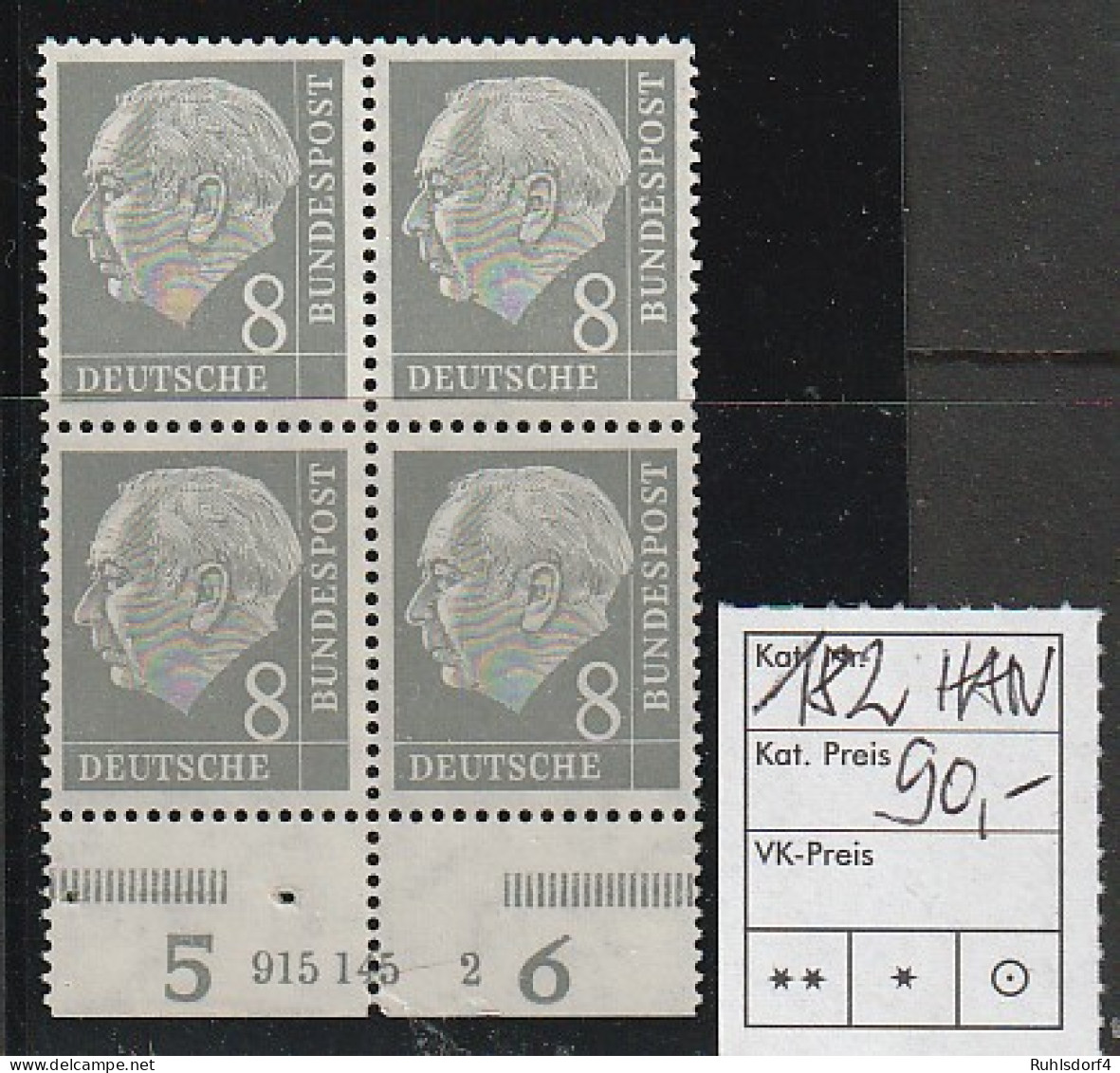 8 Pfennig Heuß Mit HAN, ** (MNH) - Other & Unclassified