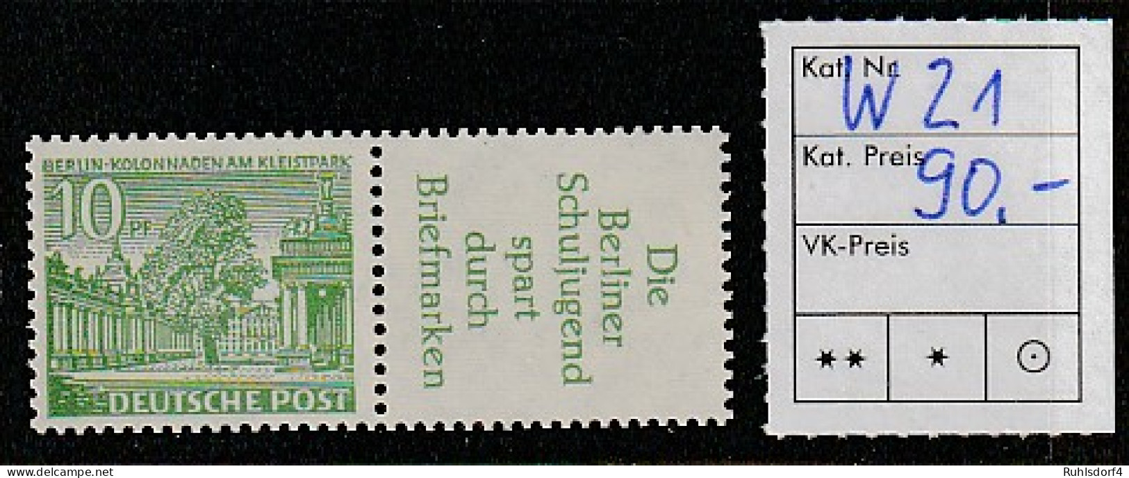 Berliner Bauten Zusammendruck W 21, ** (MNH) - Se-Tenant