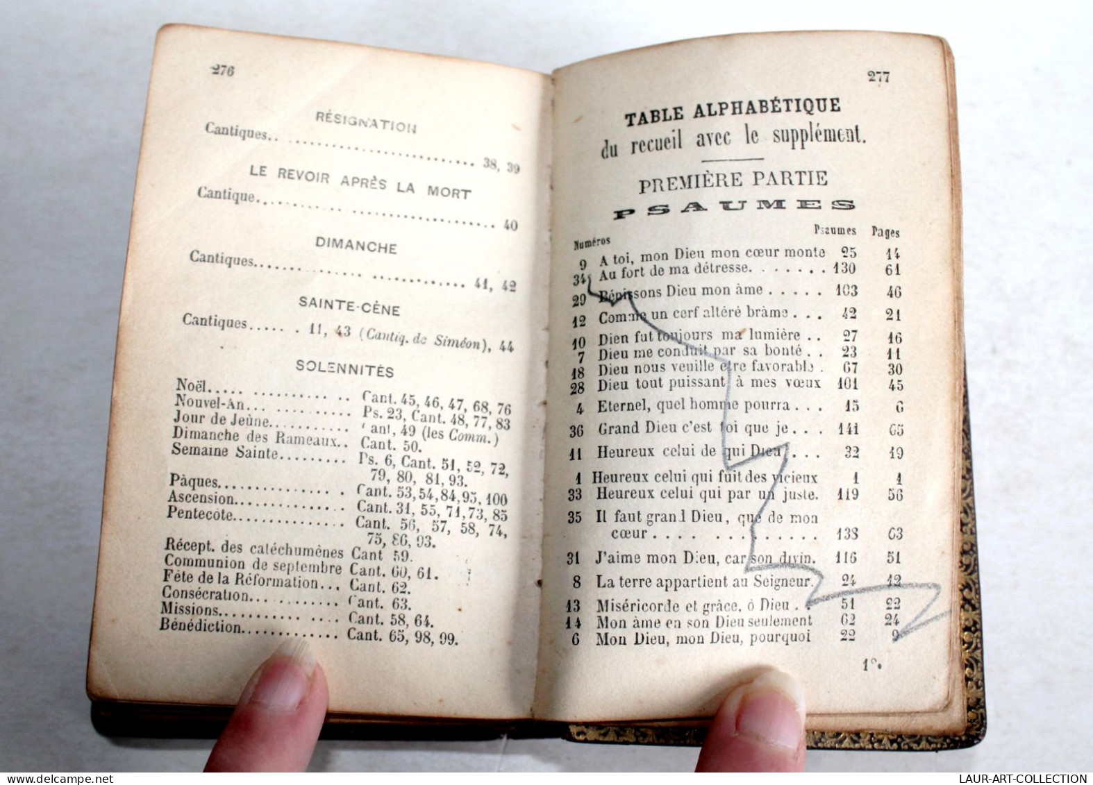 RECUEIL PSAUMES & CANTIQUES CULTE EGLISES REFORMEES + SUPPLEMENT 1901 PARTITIONS / LIVRE ANCIEN XXe SIECLE (1303.3) - Religion