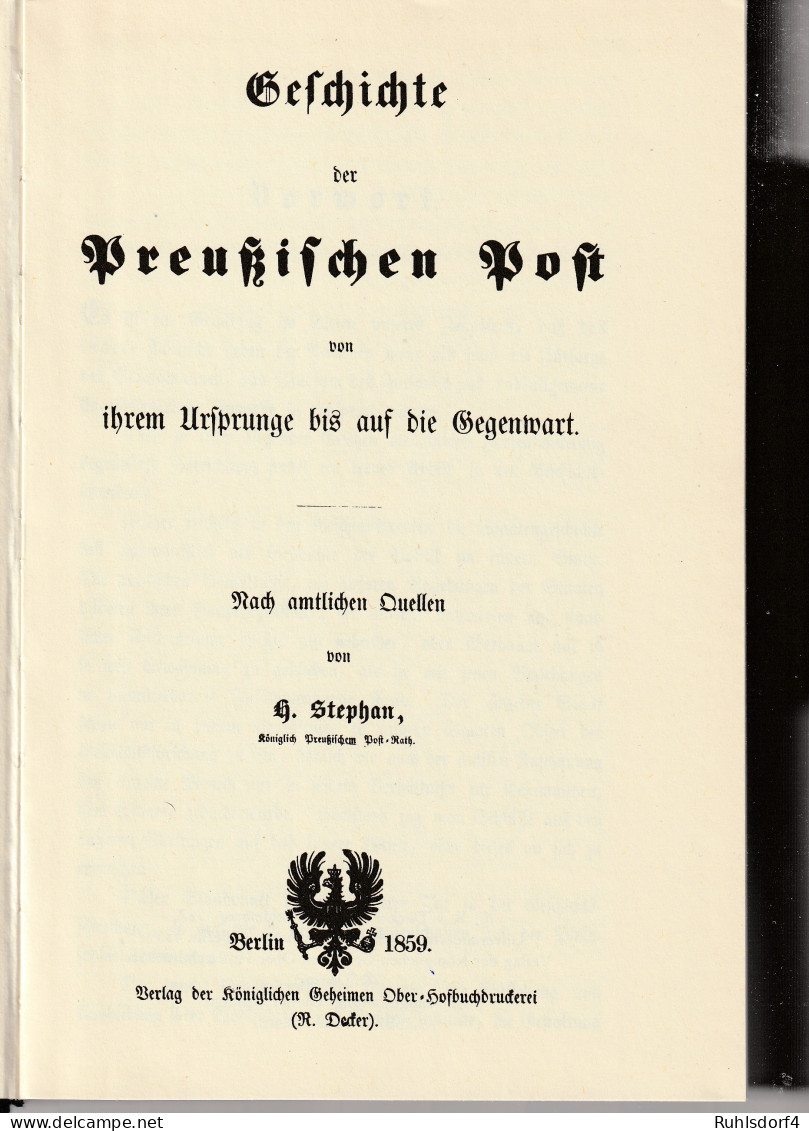 "Die Geschichte Der Preußischen Post" (Heinrich V. Stephan) - Thématiques