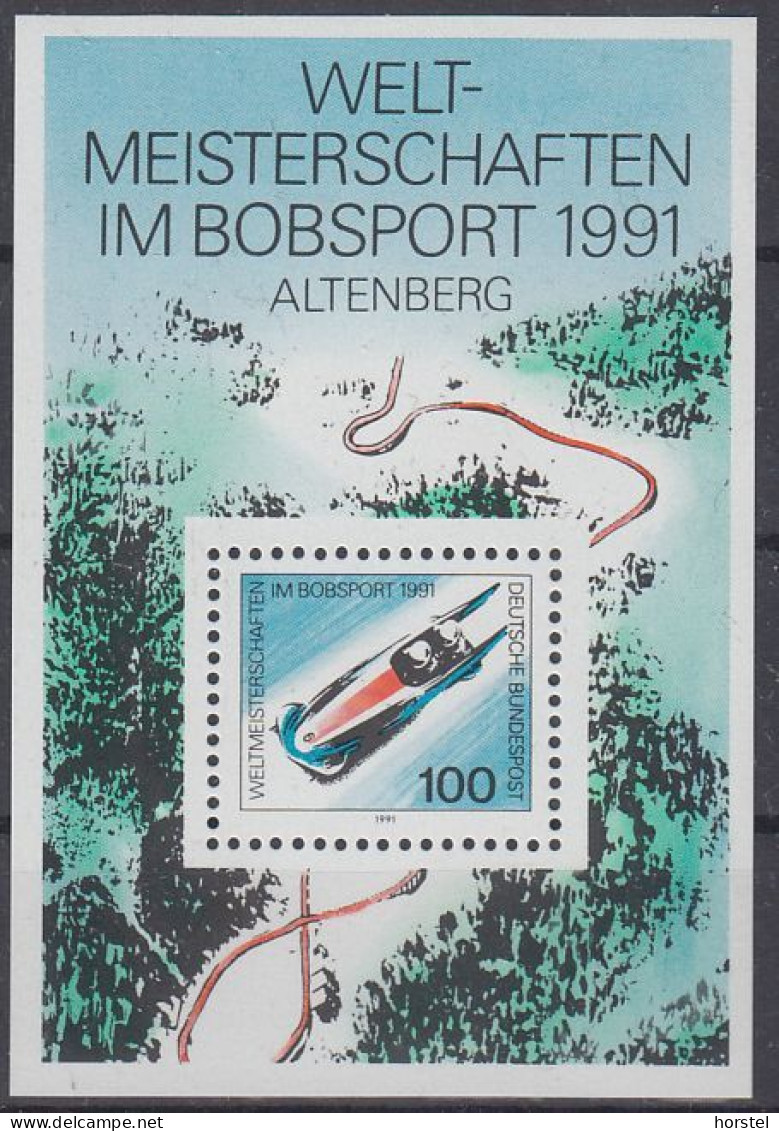 Deutschland Block 23 -  Weltmeisterschaften Im Bobsport - Altenberg 1991  ** - 1991-2000