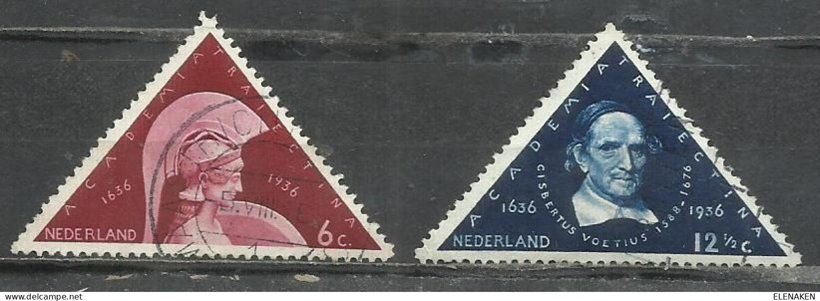 7565J-HOLANDA NEDERLAND PAISES BAJOS 1936 Nº286/7 SERIE COMPLETA REALEZA SELLOS ANTIGUOS.7,00€ YVERT. - Used Stamps