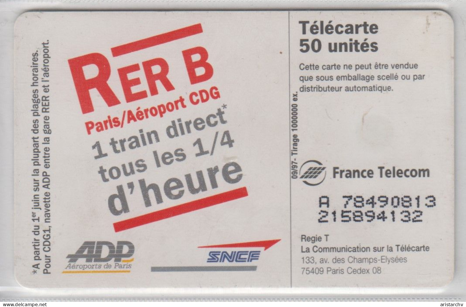 FRANCE 1997 SNCF RER B TRAIN - 1997