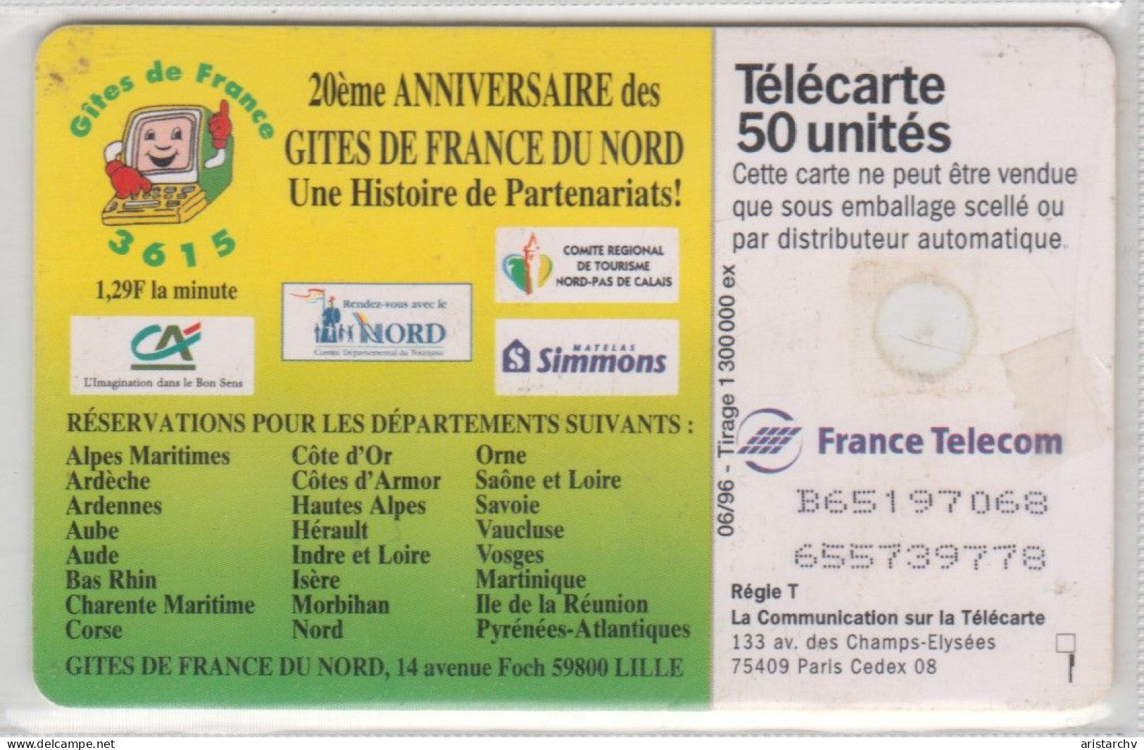 FRANCE 1996 GITES DE FRANCE NORD - 1996