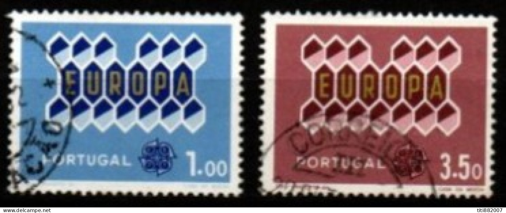 PORTUGAL  -   1962.  Y&T N° 908  & 910 Oblitérés.  EUROPA - Gebraucht