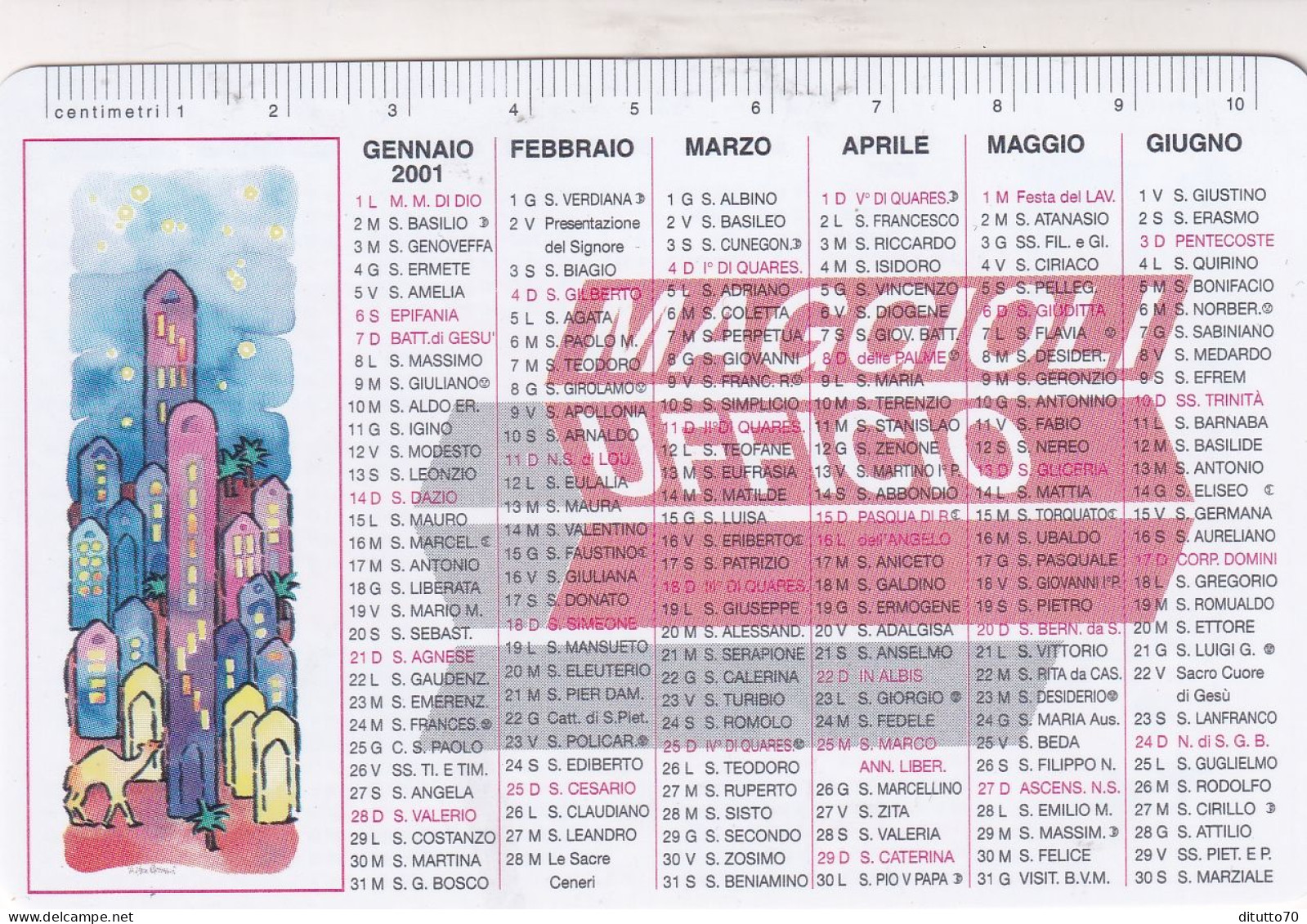 Calendarietto - Maggioli Ufficio - Anno 2001 - Kleinformat : 2001-...
