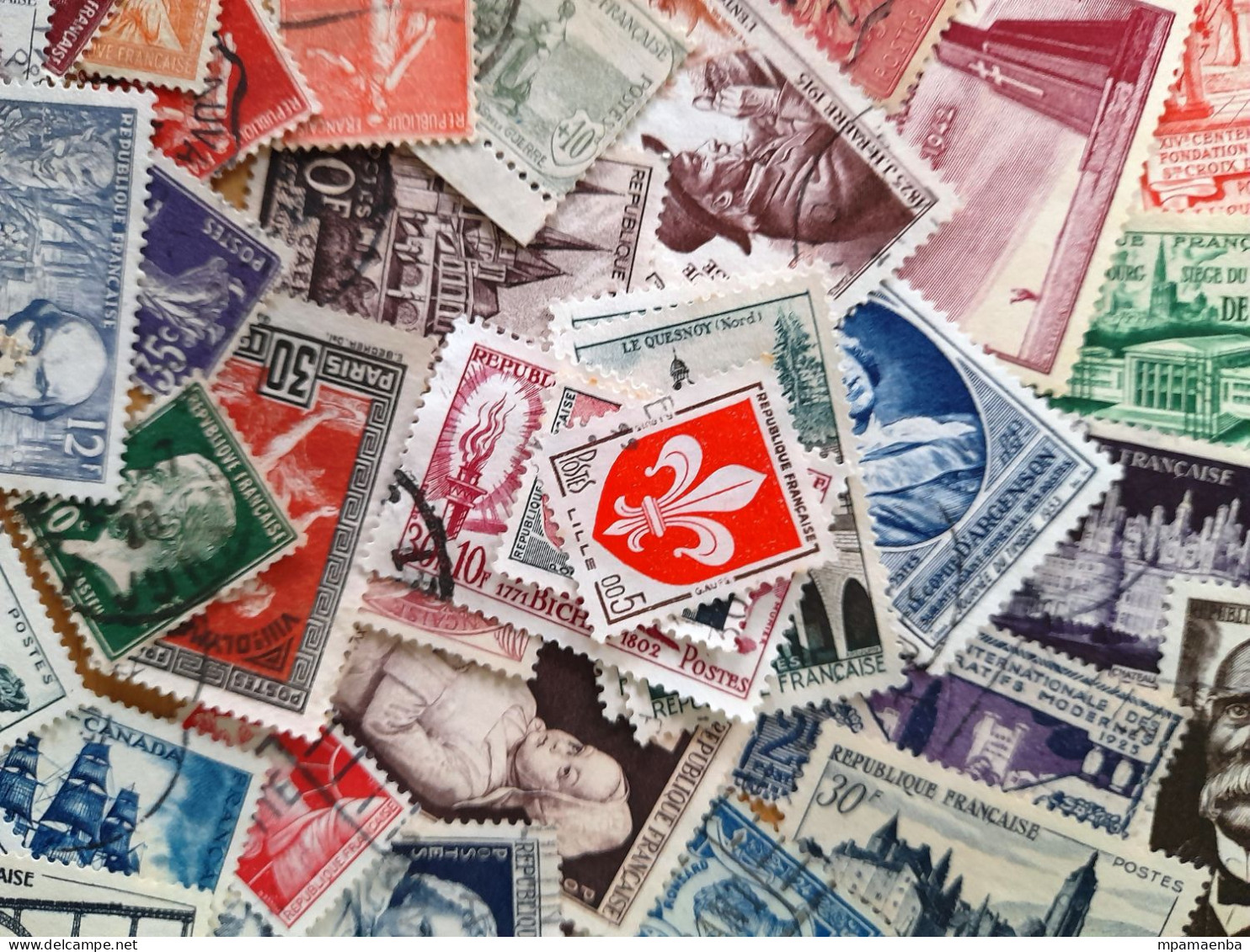 Lot de qualité, plus de 700 timbres français oblitérés d'avant 1960.