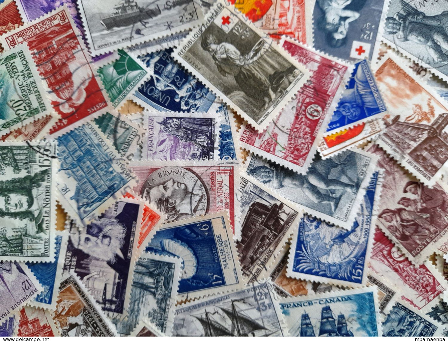 Lot de qualité, plus de 700 timbres français oblitérés d'avant 1960.