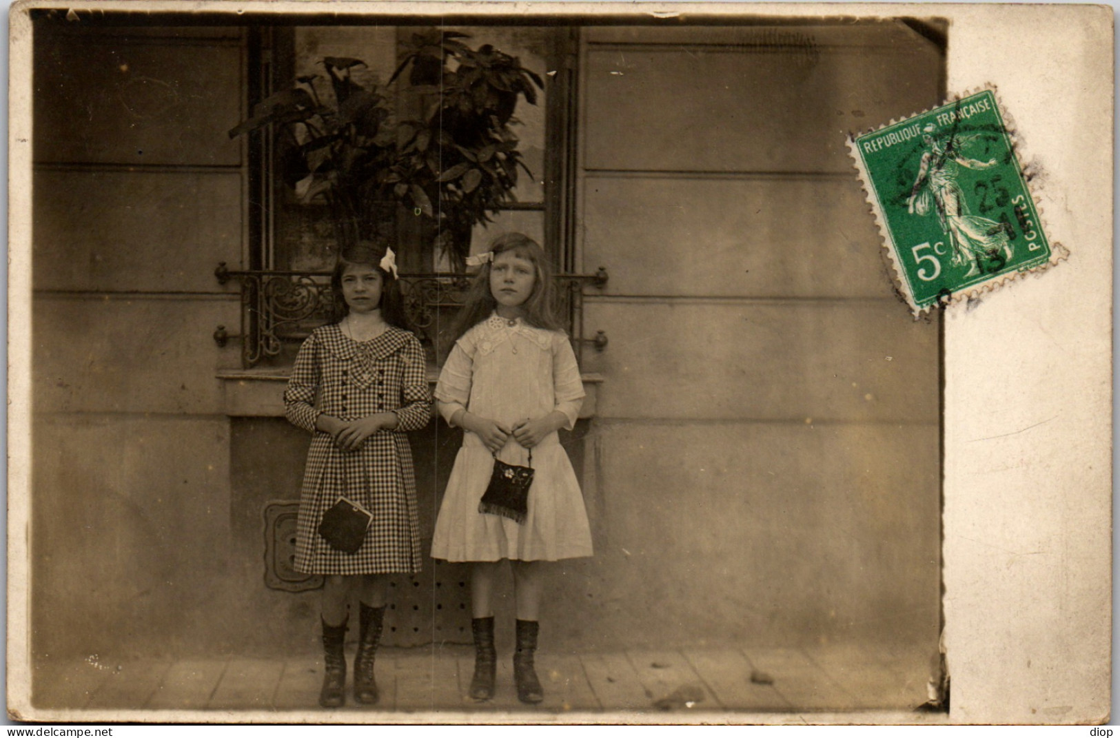 CP Carte Photo D&#039;&eacute;poque Photographie Vintage Enfant Mode Fille Fillette Pantin  - Andere & Zonder Classificatie