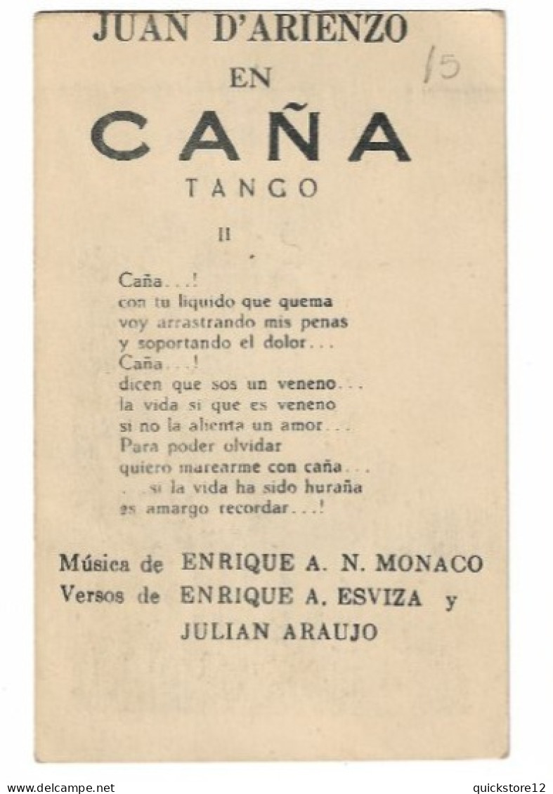 Juan D'Arienzo En Caña  - 7492 - Publicité