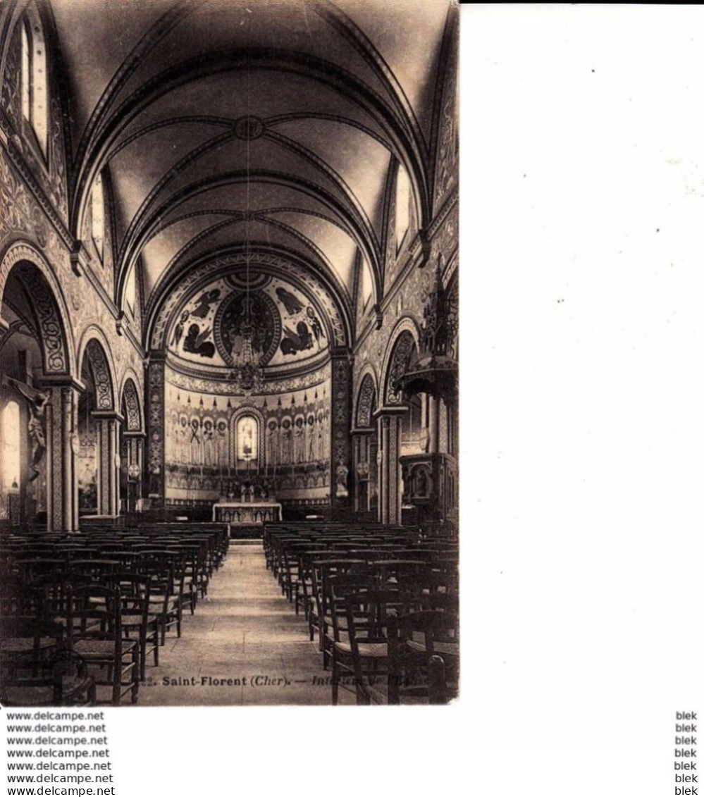 18 . Cher  : Saint Florent : Intérieur De L' église . - Saint-Florent-sur-Cher