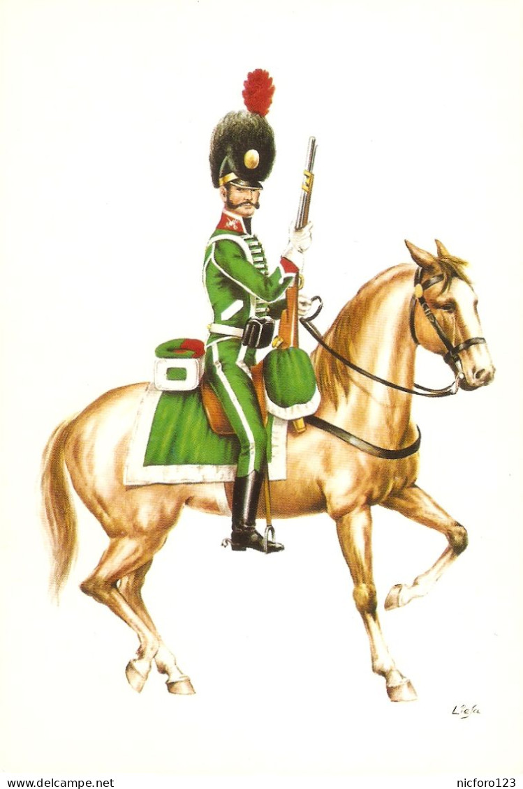 "Horse. Spanish Army. Cavalry Chaysur Olivenza Regiment "" Modern Spanish, Artist Drawn Postcard - Régiments