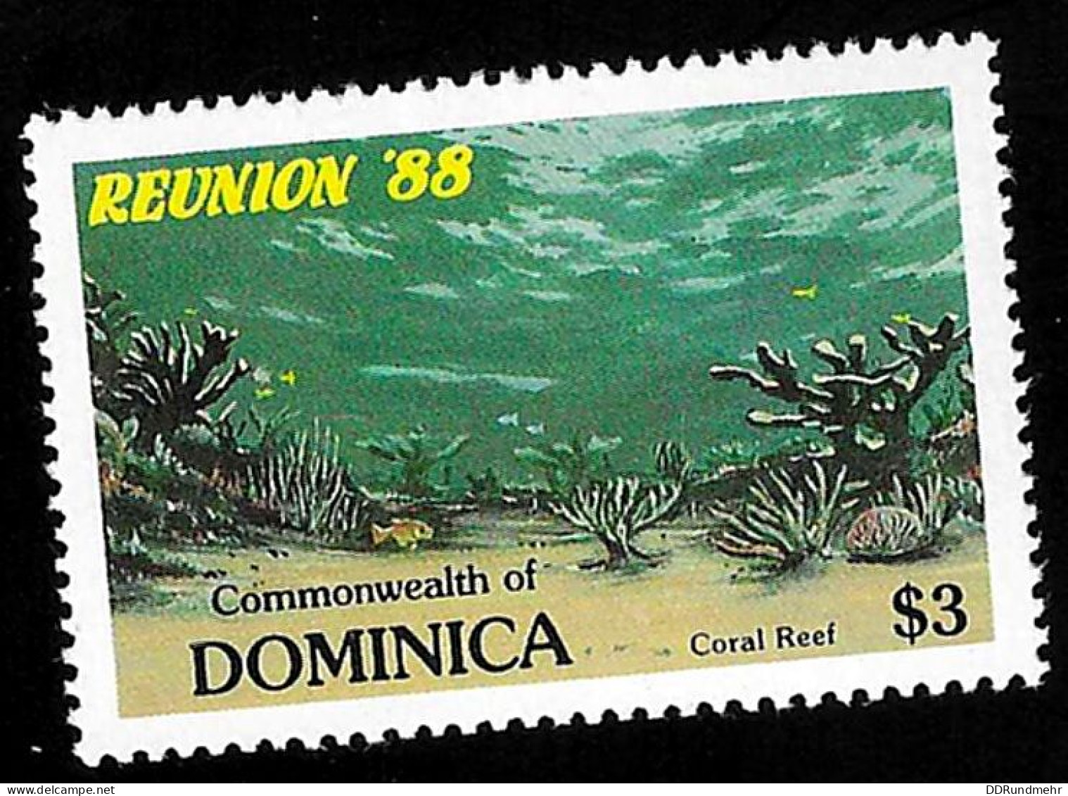 1988 Coral Reef  Michel DM 1091 Stamp Number DM 1079 Yvert Et Tellier DM 1008 Stanley Gibbons DM 1124 Xx MNH - Dominique (1978-...)