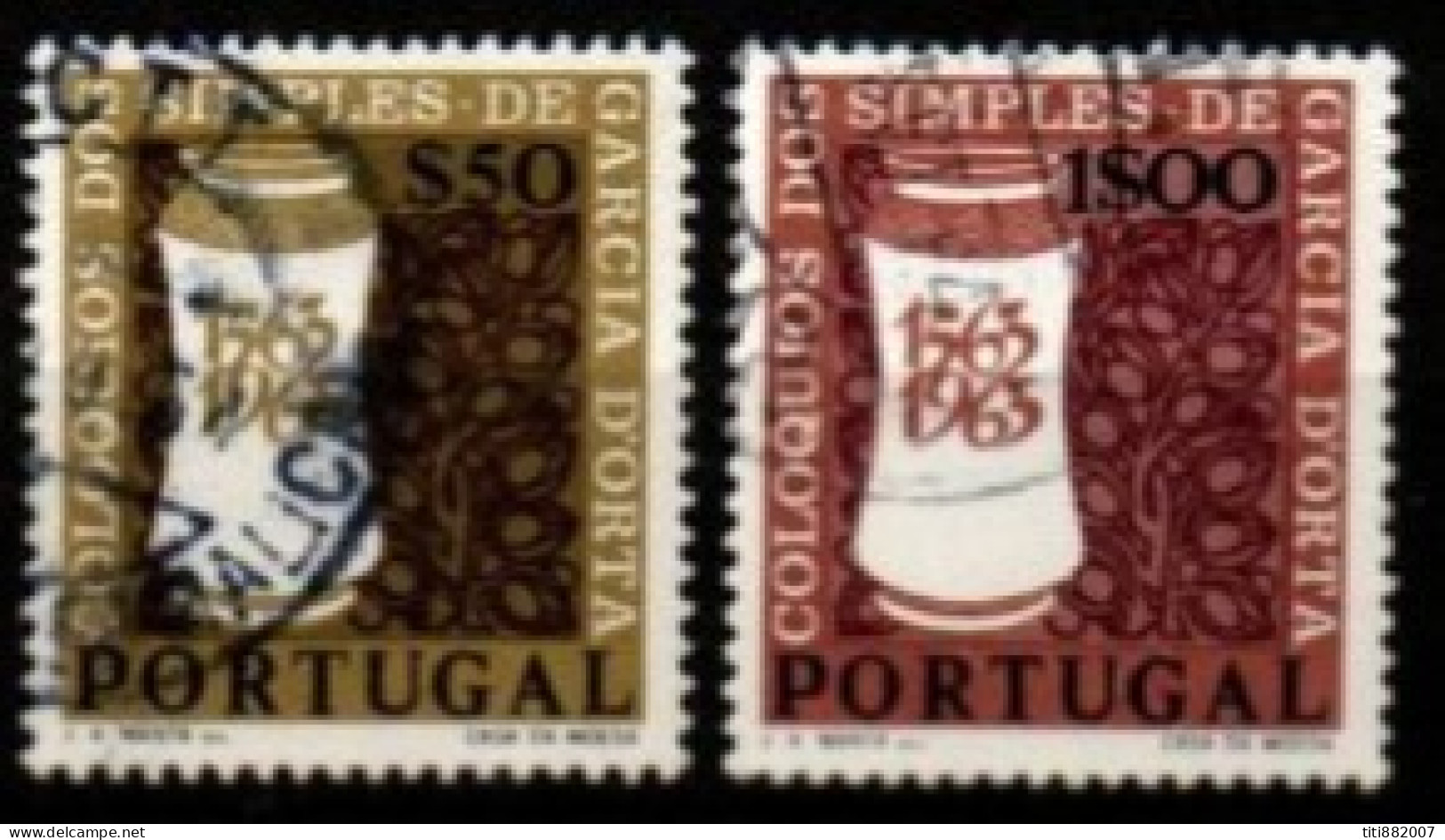 PORTUGAL  -   1964.  Y&T N° 935 / 936 Oblitérés  .  Produits Naturels Et Drogues. - Oblitérés