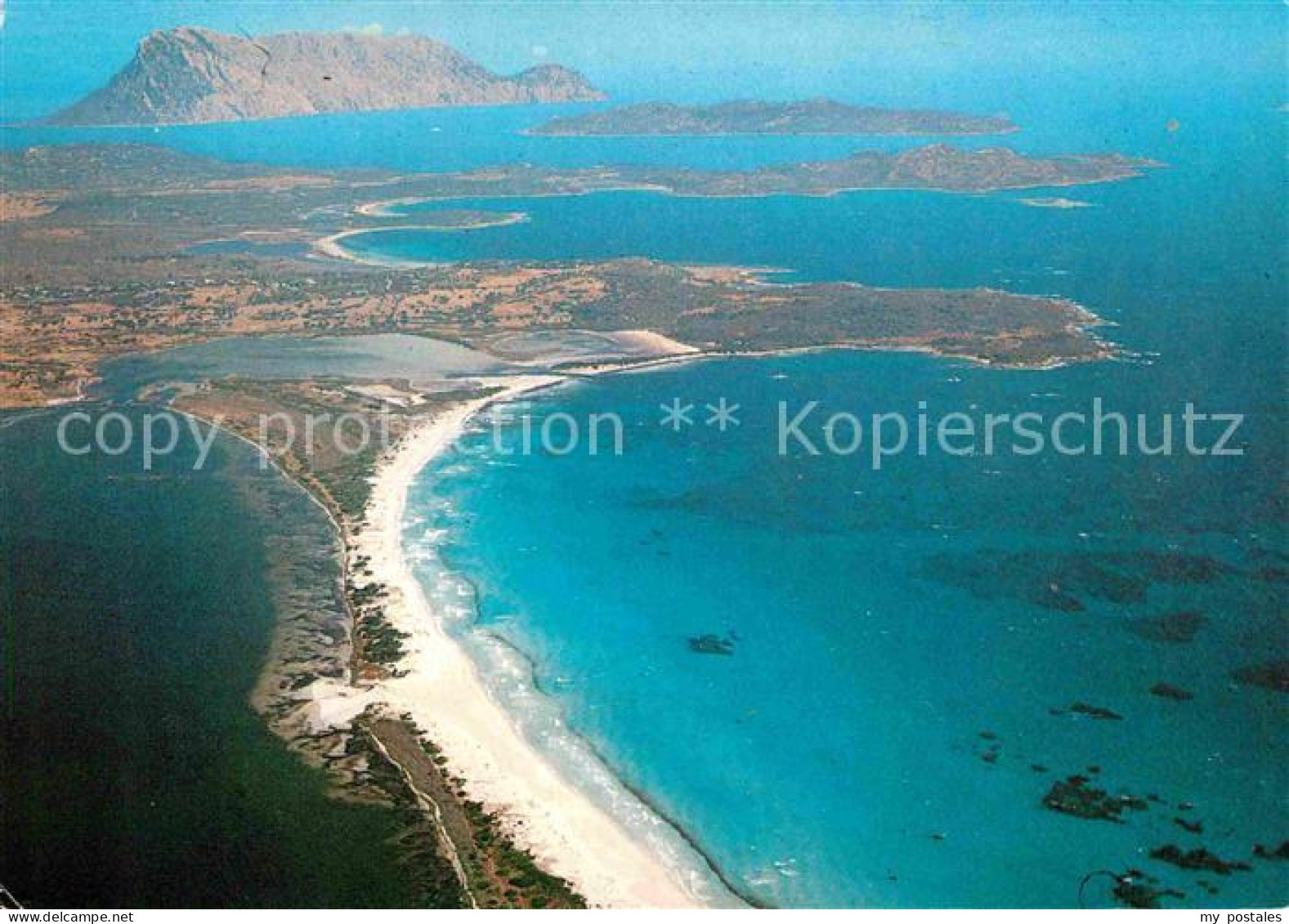 72626811 San Teodoro Spiaggia La Cinta Sullo Sfondo Molara E Tavolara Veduta Aer - Autres & Non Classés