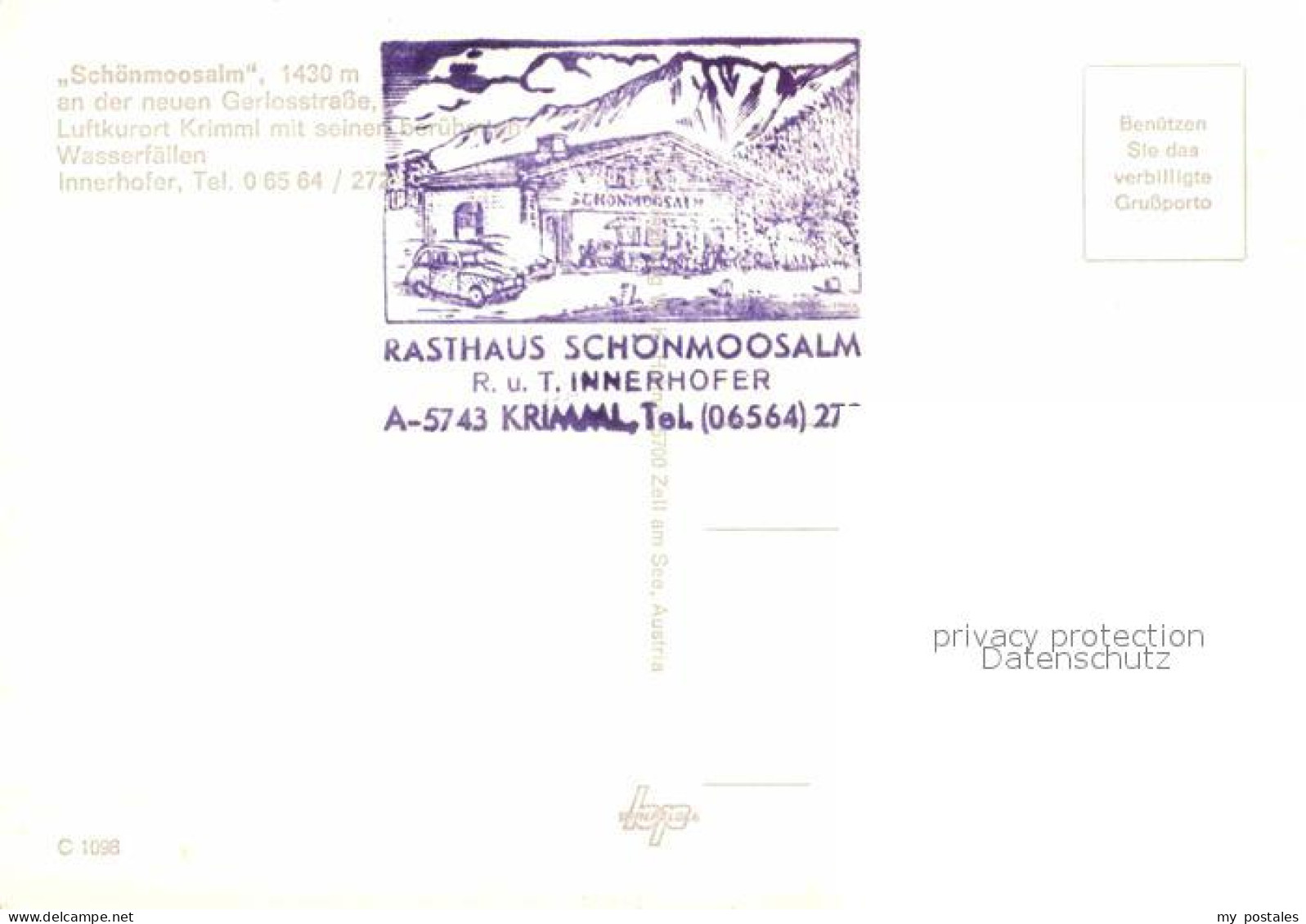 72626763 Krimml Schoenmoosalm An Der Gerlosstrasse Zillertaler Alpen Krimml - Other & Unclassified