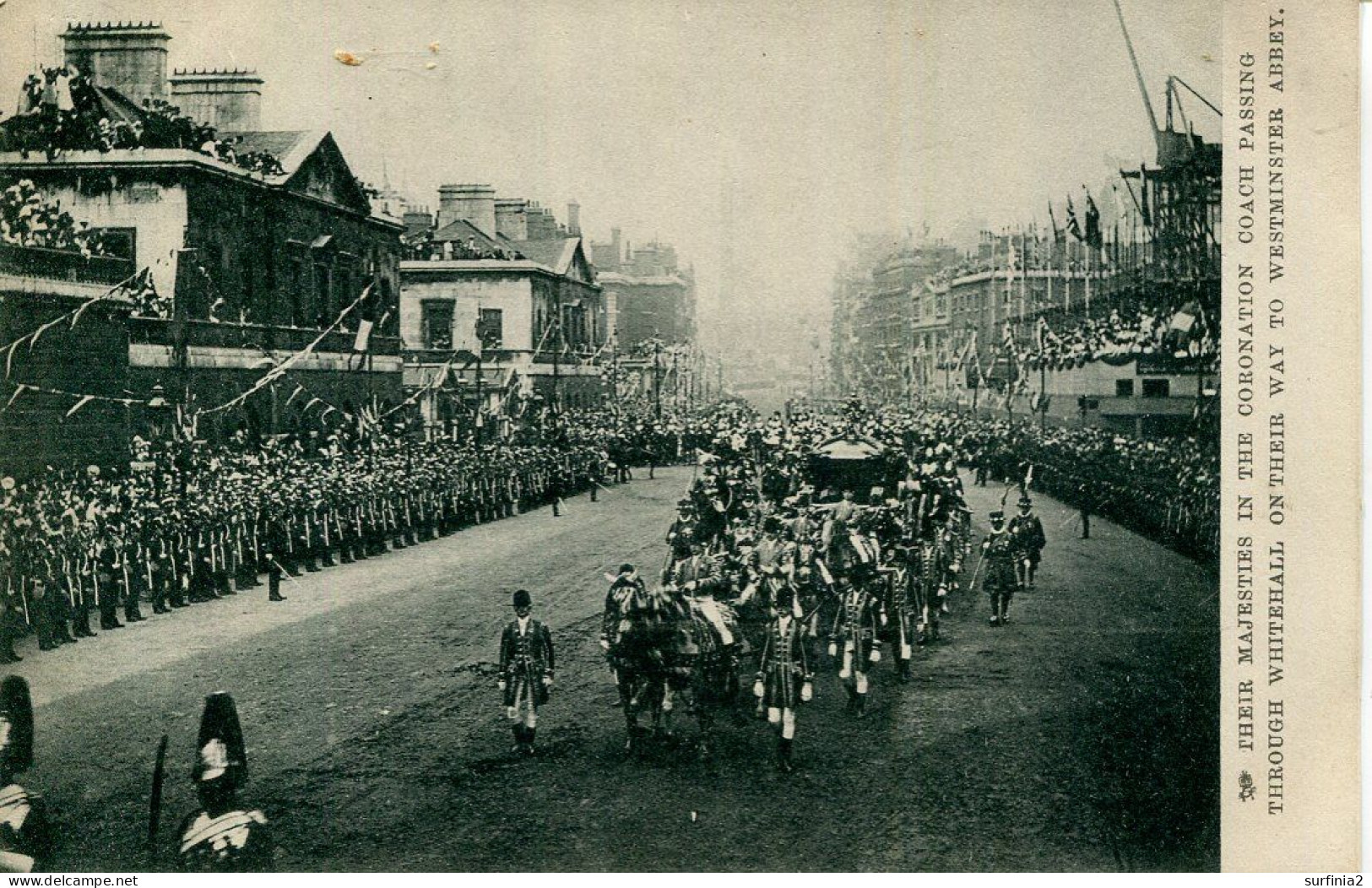 ROYALTY - TUCKS 860 - CORONATION SOUVENIR - THEIR MAJESTIES IN THE CORONATION COACH 1902 - Familles Royales