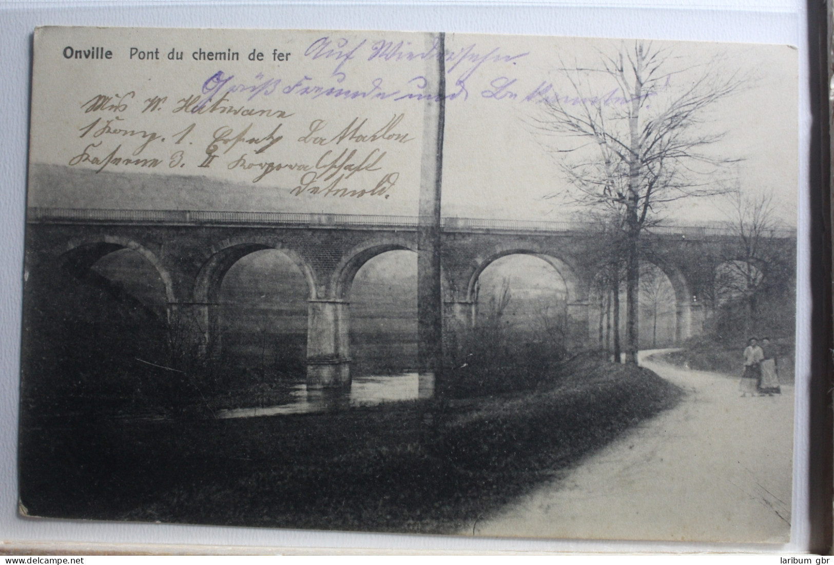 AK Onville Pont Du Chemin De Fer Feldpost 1915 Gebraucht #PF379 - Autres & Non Classés