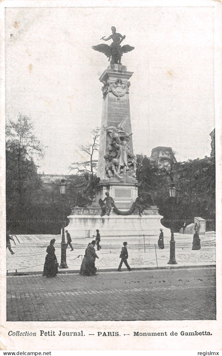75-PARIS MONUMENT GAMBETTA-N°2147-G/0253 - Autres & Non Classés