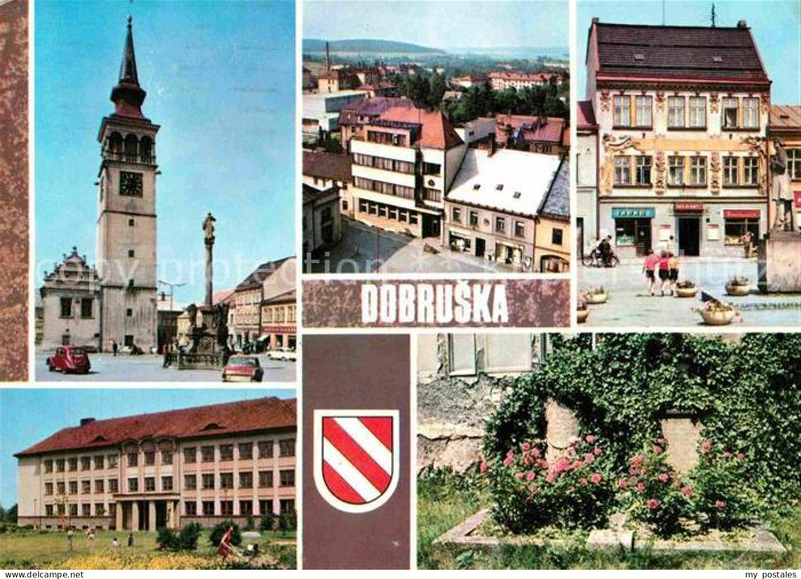 72625788 Dobruska Gutenfeld Namesti Radnice Dum F.V. Hek ZDS A Gymnasium Nahrobk - Repubblica Ceca