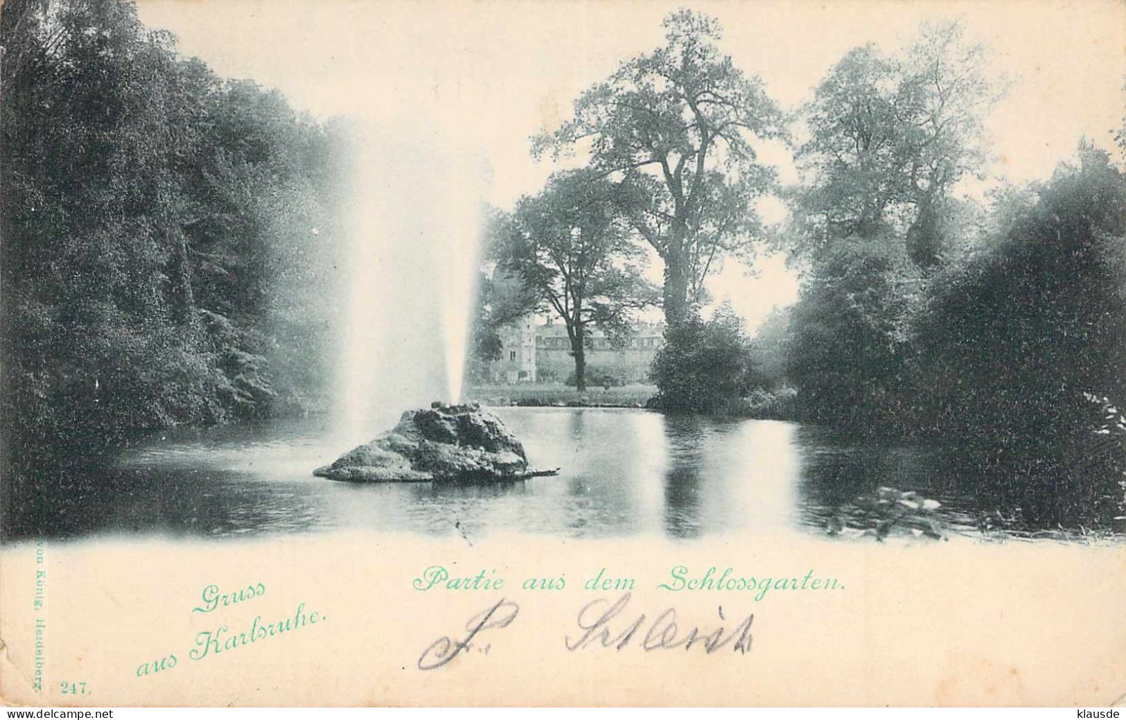 Karlsruhe - Partie Aus Dem Schlossgarten Gel.1900 AKS - Karlsruhe