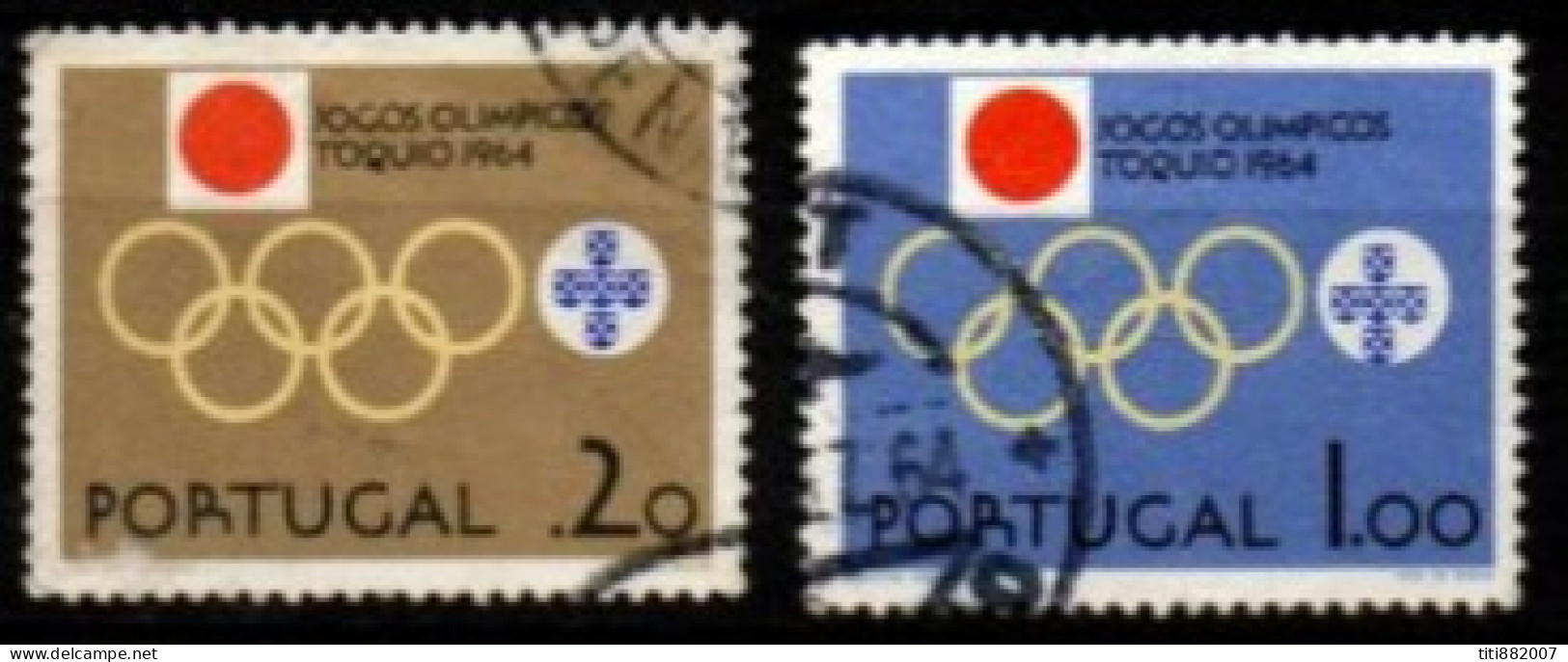 PORTUGAL  -   1964.  Y&T N° 949 / 950 Oblitérés  .JO De Tokyo - Gebraucht