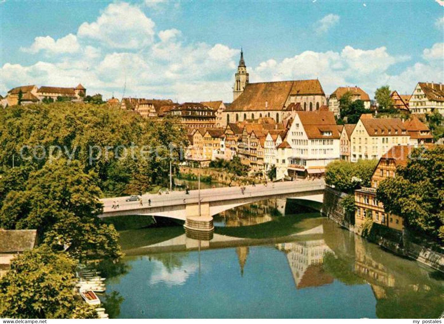 72625680 Tuebingen Eberhardsbruecke Mit Schloss Und Stiftskirche Tuebingen - Tuebingen